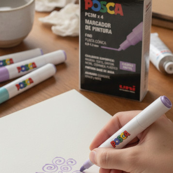 ▷ SET ROTULADORES POSCA 4 UDS PC3M PASTEL | Taine - Imagen 2