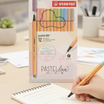 ▷ ROTULADORES STABILO 12 UDS POINT SET 88 PASTELLOVE | Taine - Imagen 2