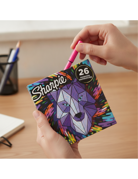 ▷ ROTULADORES SHARPIE 26 UDS ESTUCHE PEZ FINE | Taine - Imagen 2