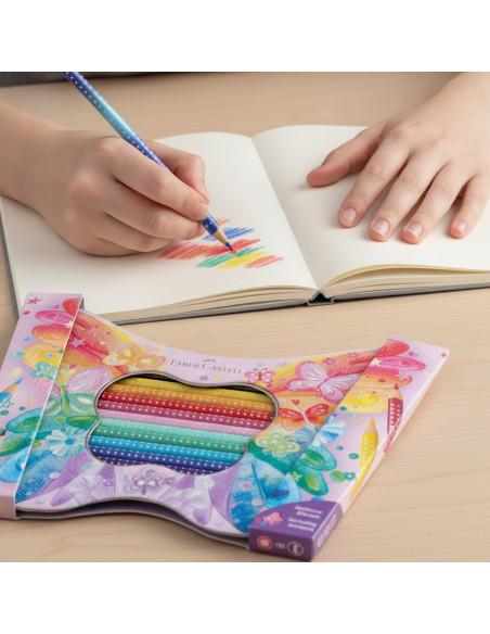 ▷ LAPICES FABER CASTELL 12 UDS ESTUCHE METAL MARIPOSA | Taine - Imagen 3