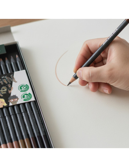 ▷ LAPICES FABER CASTELL 12 UDS PASTELL BLACK EDITION TONOS PIEL | Taine - Imagen 3