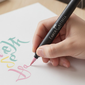 ▷ ROTULADORES FABER CASTELL 6 UDS COLORES BLACK EDITION PINCEL | Taine - Imagen 2