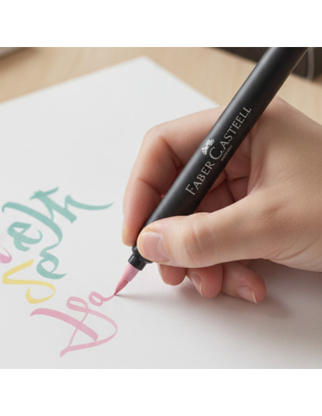 ▷ ROTULADORES FABER CASTELL 6 UDS COLORES BLACK EDITION PINCEL | Taine - Imagen 2