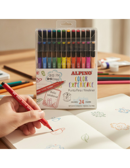 ▷ ROTULADORES ALPINO 24 UDS COLOR EXPERIENCE FINELINER | Taine - Imagen 2