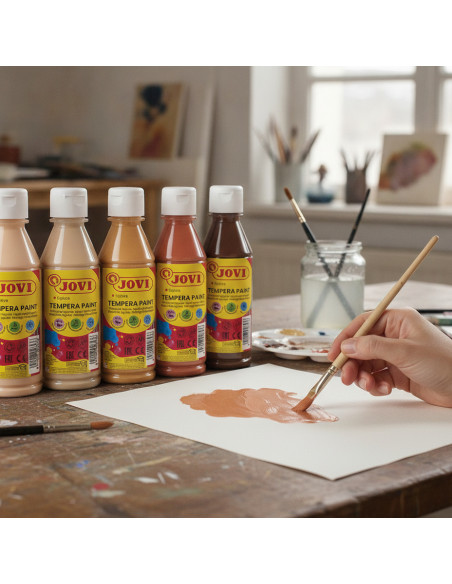 ▷ TEMPERA JOVI PAINT BOTELLA 250M SURTIDOS 6 COLORES MULTICULTURAL | Taine - Imagen 2