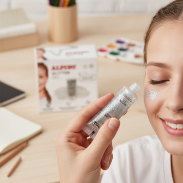 ▷ MAQUILLAJE ALPINO PLATA ESTUCHE 6 GLITTER GEL | Taine - Imagen 2
