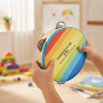 ▷ PANDERETA GOKI IMPARA CON CASCABELES | Taine - Imagen 2