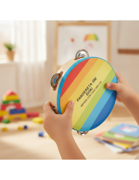 ▷ PANDERETA GOKI IMPARA CON CASCABELES | Taine - Imagen 2