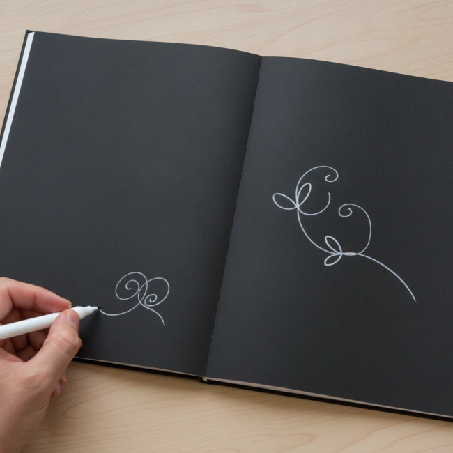 ▷ CUADERNO FABRIANO MANUALIDADES CARTULINA NEGRA +BLOC+10HJ | Taine - Imagen 2