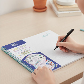 ▷ CUADERNO OXFORD EBK 80H A4 5X5 DOTS TE ICE M | Taine - Imagen 2
