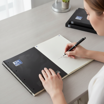▷ CUADERNO OXFORD A4+ 150HJ 5X5 TE NEGRO EBK10 | Taine - Imagen 2