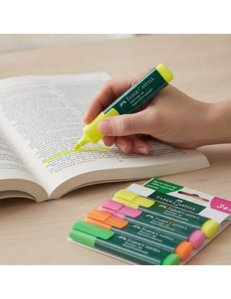 ▷ ROTULADOR FABER CASTELL TEXTLINER FLUOR 4 UDS SURTIDOS | Taine - Imagen 2