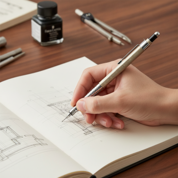 ▷ PORTAMINAS FABER CASTELL O3 TK-FINE VARIO L DORADO | Taine - Imagen 2