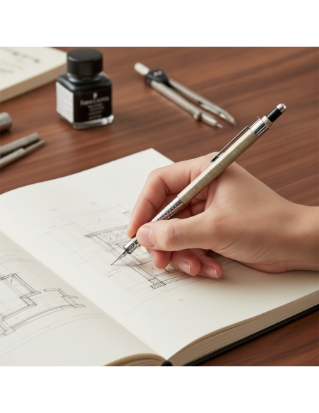 ▷ PORTAMINAS FABER CASTELL O3 TK-FINE VARIO L DORADO | Taine - Imagen 2