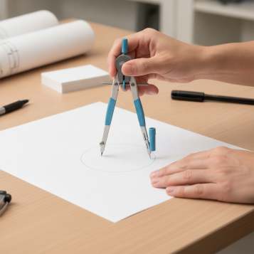 ▷ COMPAS FAIBO ESCOLAR DISEÑO AZUL+ADAPTADOR 280MM | Taine - Imagen 2
