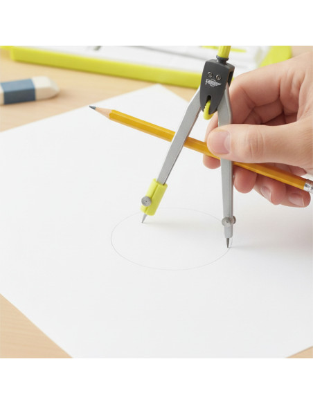 ▷ COMPAS FAIBO ESCOLAR AMARILLO+ADAPTADOR 280MM | Taine - Imagen 1