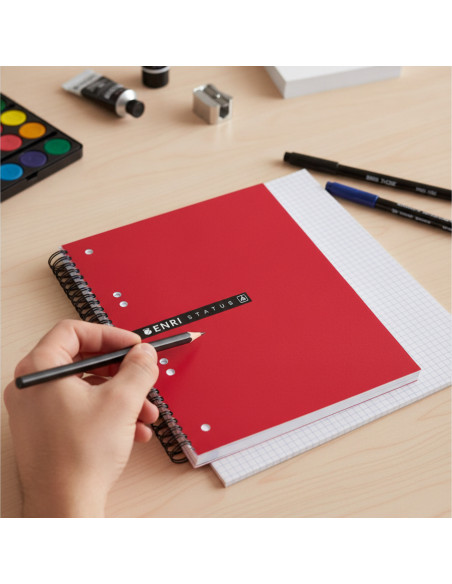 ▷ CUADERNO ENRI EBK STATUS A5 160HJ 70G 5X5 CB | Taine - Imagen 2