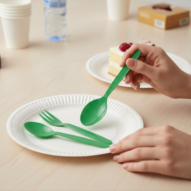 ▷ TENEDOR IMPARA 17CM PLASTICO COLORES | Taine - Imagen 2