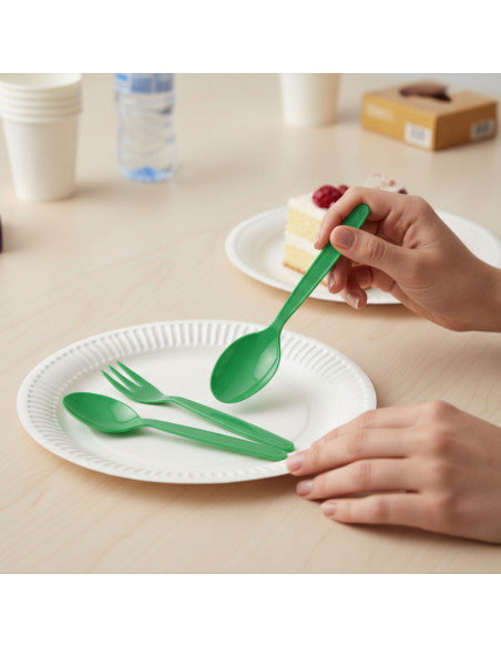 ▷ TENEDOR IMPARA 17CM PLASTICO COLORES | Taine - Imagen 2