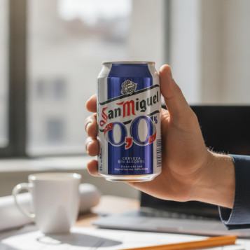▷ CERVEZA SAN MIGUEL 00 SIN ALCOHOL LATA 330 ML | Taine - Imagen 2
