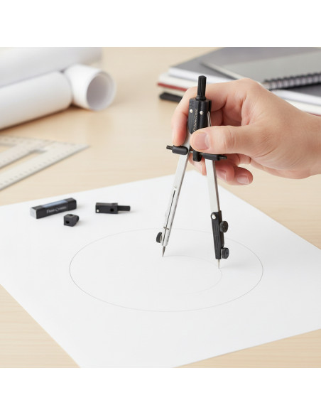 ▷ COMPAS FABER CASTELL ARTICULADO+ADAPTADOR+ACCESORIOS 340MM | Taine - Imagen 2