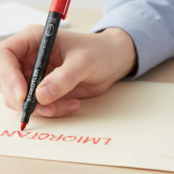 ▷ ROTULADOR STAEDTLER ROJO M 1MM 317-2 LUMOCOLOR | Taine - Imagen 2