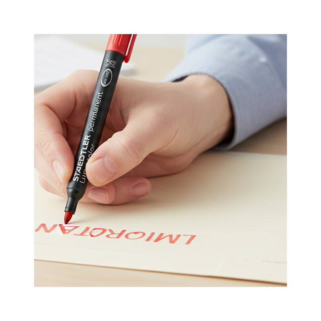 ▷ ROTULADOR STAEDTLER ROJO M 1MM 317-2 LUMOCOLOR | Taine - Imagen 2