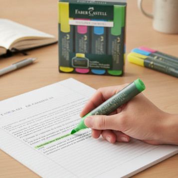 ▷ ROTULADORES FABER CASTELL 4 UDS TEXTLINER FLUOR | Taine - Imagen 2