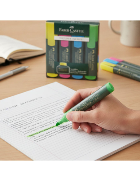 ▷ ROTULADORES FABER CASTELL 4 UDS TEXTLINER FLUOR | Taine - Imagen 2