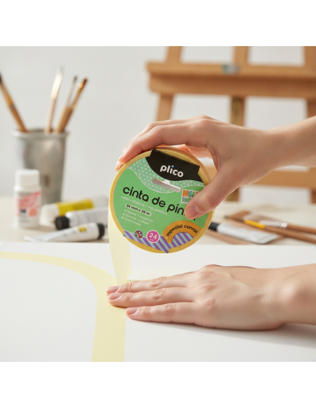 ▷ CINTAS PLICO DE PINTAR 24 MM X 25 M ESPECIAL CURVAS | Taine - Imagen 2