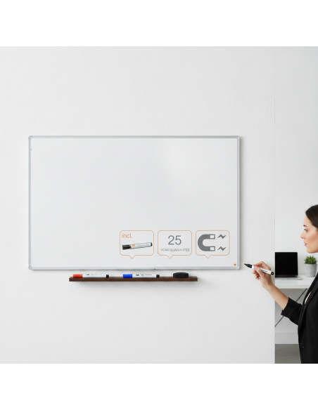 ▷ PIZARRA NOBO PREMIUM PLUS DE FORMATO PANORÁMICO ACERO LACADO DE 32" 71X40CM BLAN | Taine - Imagen 2
