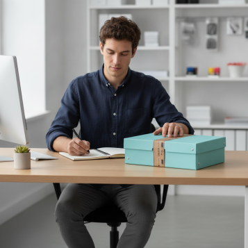 ▷ CAJA EXACLAIR A4 PUREBOX PASTEL AZUL 100MM | Taine - Imagen 2