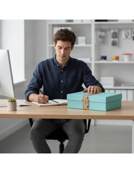 ▷ CAJA EXACLAIR A4 PUREBOX PASTEL AZUL 100MM | Taine - Imagen 2