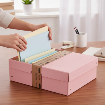 ▷ CAJA EXACLAIR A4 PUREBOX PASTEL ROSA 100MM | Taine - Imagen 2