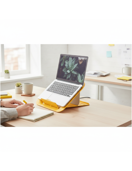 ▷ SOPORTE LEITZ ORDENADOR PORTÁTIL AJUSTABLE ERGO COSY, AMARILLO | Taine - Imagen 2