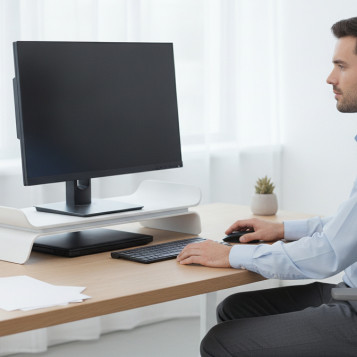▷ SOPORTE LEITZ PARA MONITOR AJUSTABLE ERGO, GRIS | Taine - Imagen 2