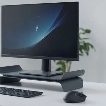 ▷ SOPORTE LEITZ PARA MONITOR AJUSTABLE ERGO, GRIS OSCURO | Taine - Imagen 2