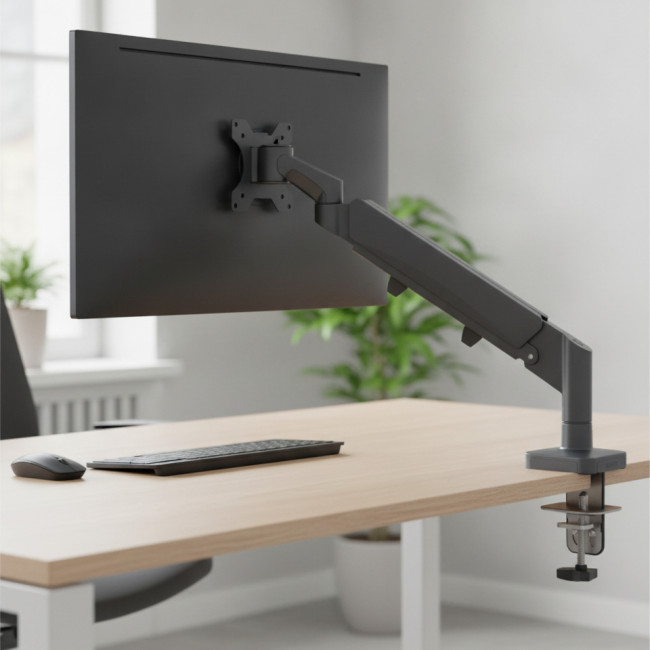 ▷ BRAZO LEITZ PARA UN MONITOR ERGO SPACESAVING, GRIS OSCURO | Taine - Imagen 2