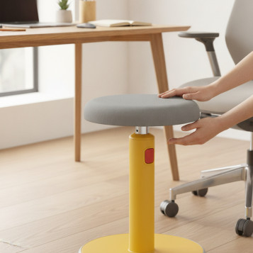▷ TABURETE LEIZ ACTIVE AJUSTABLE ERGO COSY, AMARILLO | Taine - Imagen 2