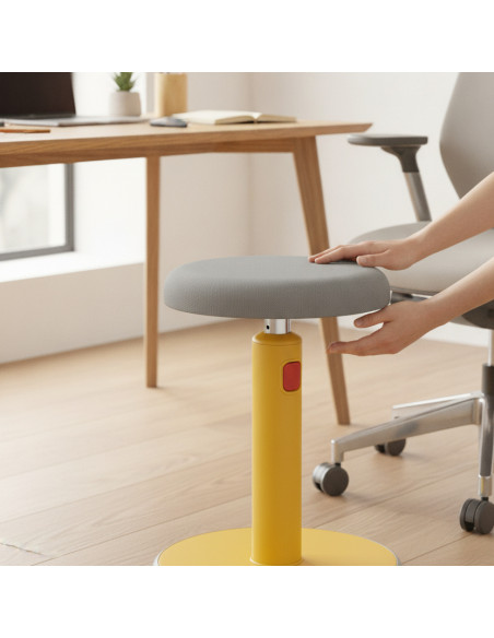 ▷ TABURETE LEIZ ACTIVE AJUSTABLE ERGO COSY, AMARILLO | Taine - Imagen 2