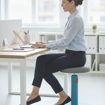 ▷ TABURETE LEITZ ACTIVE AJUSTABLE ERGO COSY, AZUL | Taine - Imagen 2