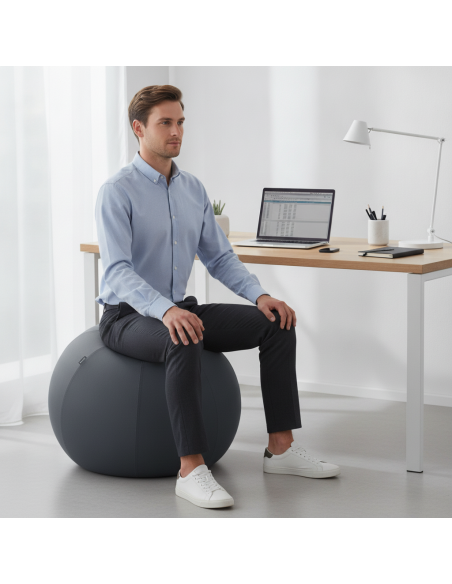 ▷ BALÓN LEITZ DE ASIENTO ACTIVE 65 CM DIÁMETRO ERGO COSY, GRIS | Taine - Imagen 2