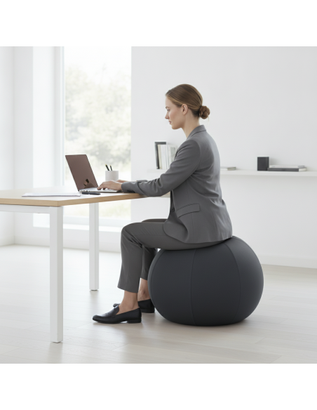 ▷ BALÓN LEITZ DE ASIENTO ACTIVE 55CM ANTIDESLIZANTE GRIS OSCURO | Taine - Imagen 2