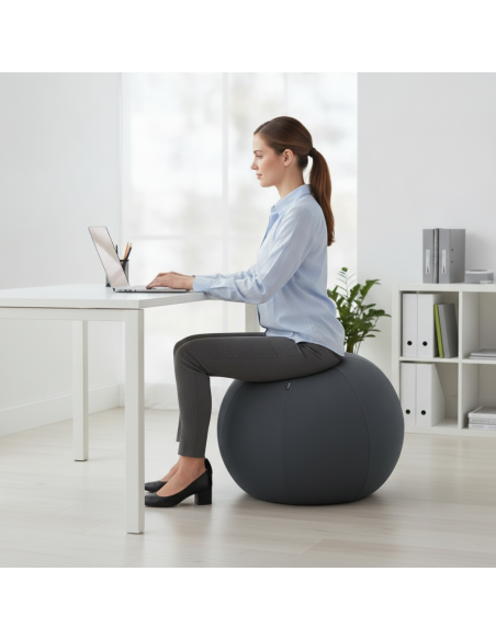 ▷ BALÓN LEITZ DE ASIENTO ACTIVE 65CM ANTIDESLIZANTE GRIS | Taine - Imagen 2