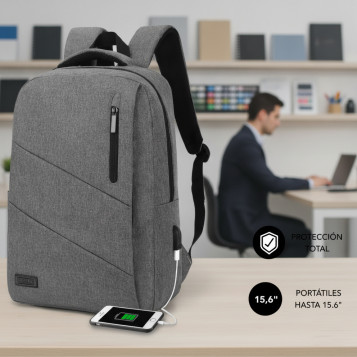 ▷ MOCHILA SUBBLIM PARA PORTÁTIL CITY BACKPACK 15,6" GRIS | Taine - Imagen 2