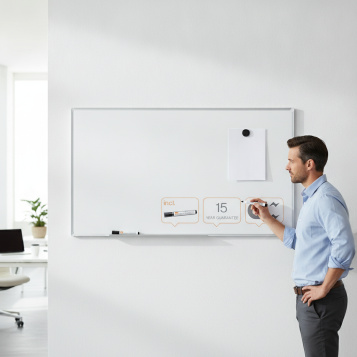 ▷ PIZARRA NOBO PREMIUM PLUS DE FORMATO PANORÁMICO ACERO LACADO DE 70" 155X87CM BLA | Taine - Imagen 2