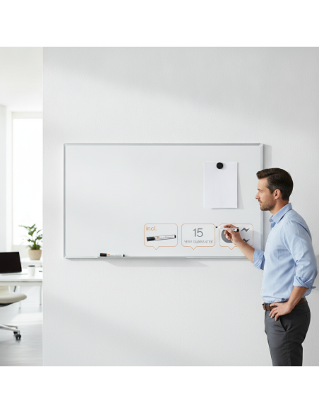 ▷ PIZARRA NOBO PREMIUM PLUS DE FORMATO PANORÁMICO ACERO LACADO DE 70" 155X87CM BLA | Taine - Imagen 2