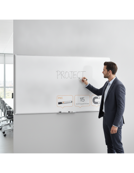 ▷ PIZARRA NOBO PREMIUM PLUS DE FORMATO PANORÁMICO ACERO LACADO DE 85" 188X106CM BL | Taine - Imagen 2