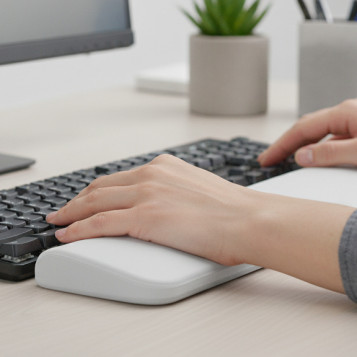 ▷ REPOSAMUÑECAS LEIZ PARA TECLADO AJUSTABLE ERGO COSY, GRIS | Taine - Imagen 2