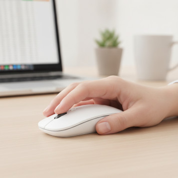 ▷ RATON SUBBLIM INALAMBRICO BLANCO BUSINESS PLUS SILENCIOSO | Taine - Imagen 2